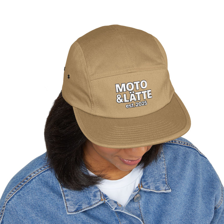 Moto & Latte 5 Panel Cap