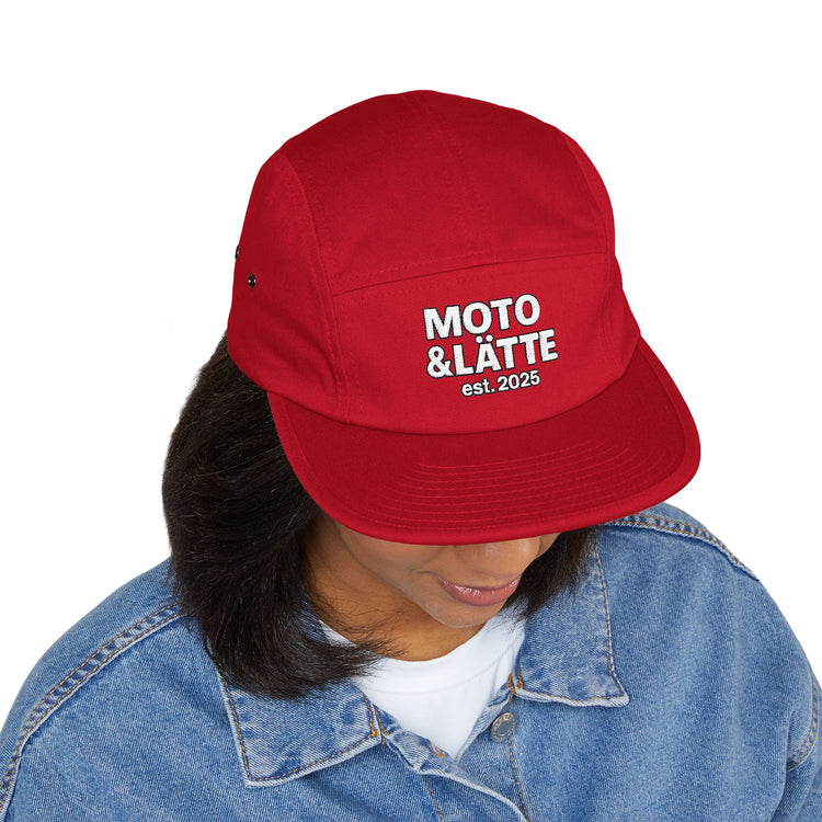 Moto & Latte 5 Panel Cap
