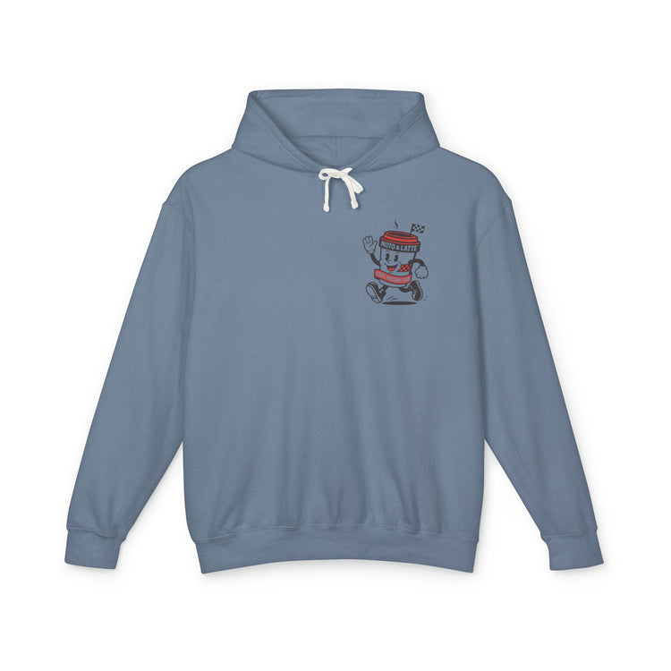 Unisex Lightweight Hooded Sweatshirt with Moto Cafe Design