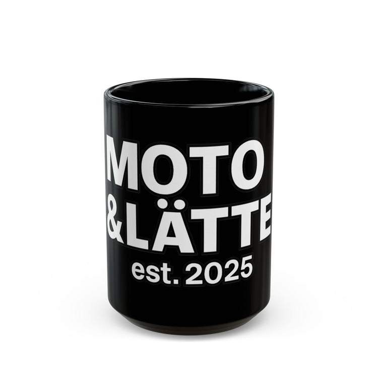 Moto & Latte Black Mug 15oz