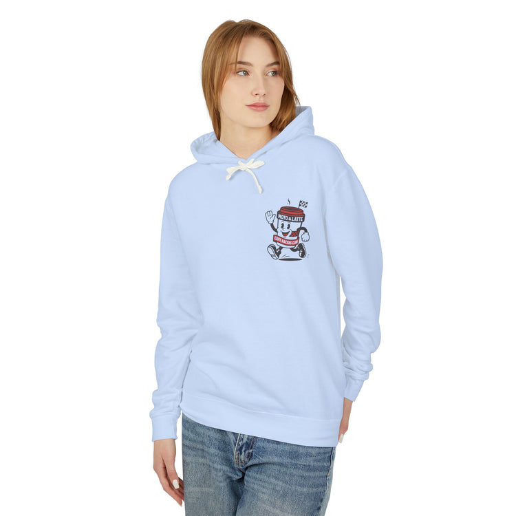Unisex Lightweight Hooded Sweatshirt with Moto Cafe Design