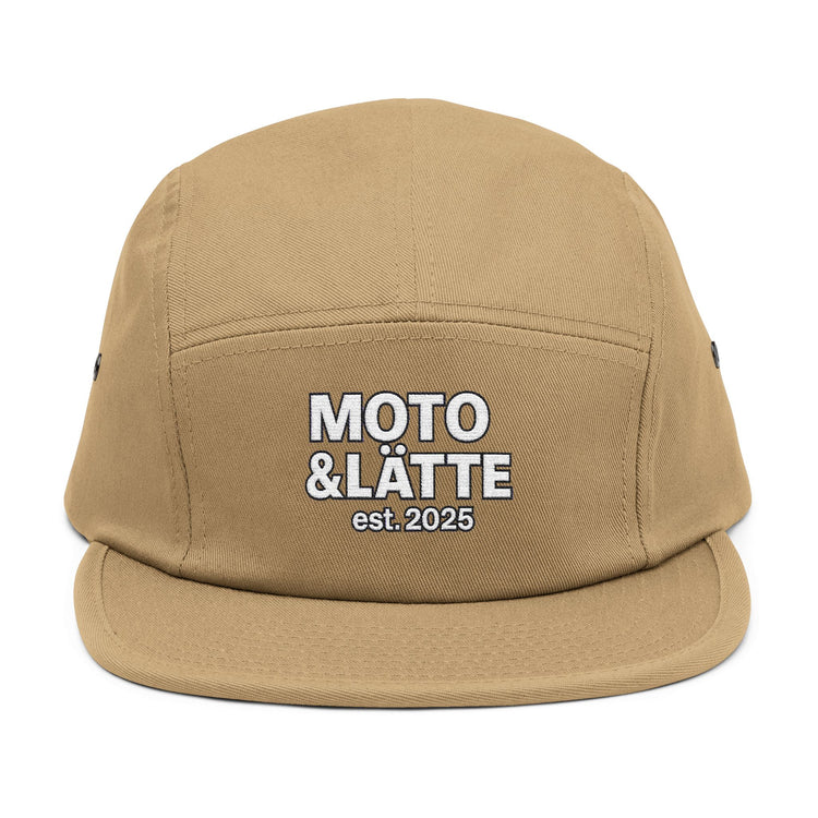 Moto & Latte 5 Panel Cap