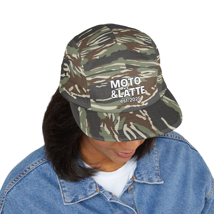 Moto & Latte 5 Panel Cap