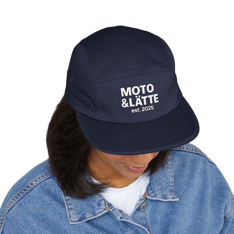 Moto & Latte 5 Panel Cap