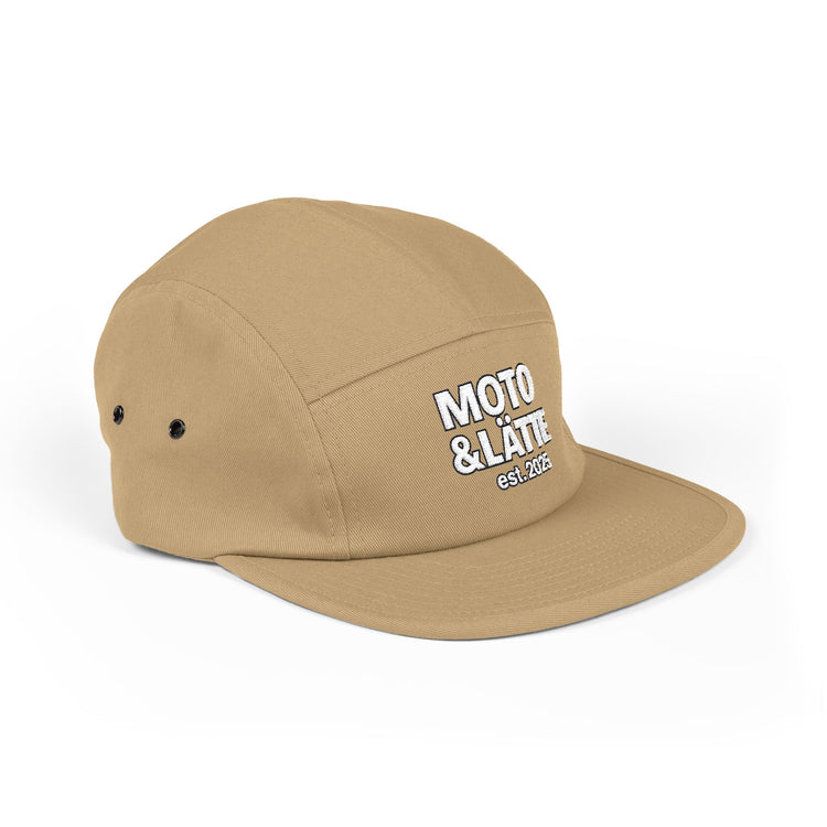 Moto & Latte 5 Panel Cap