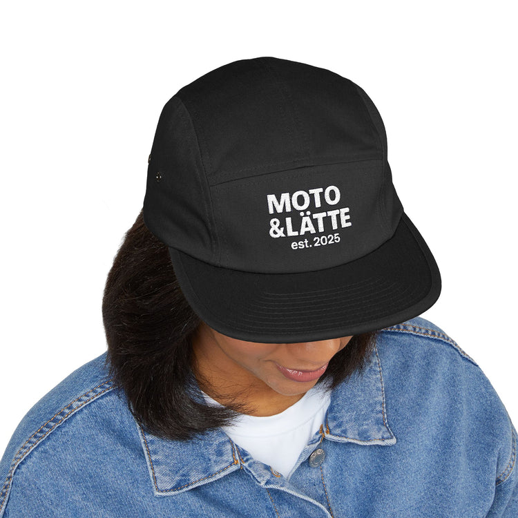 Moto & Latte 5 Panel Cap