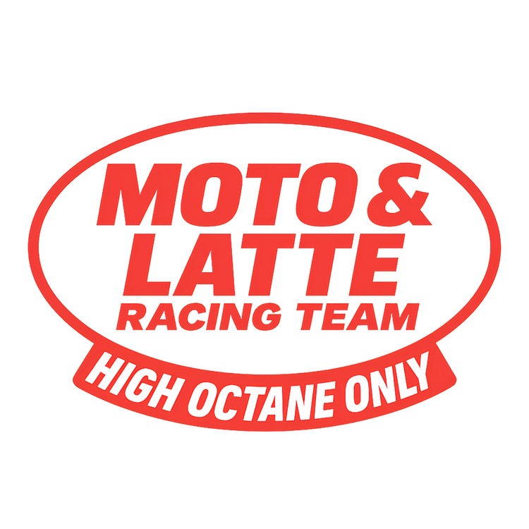 Moto & Latte Racing Team Sticker 2.5"