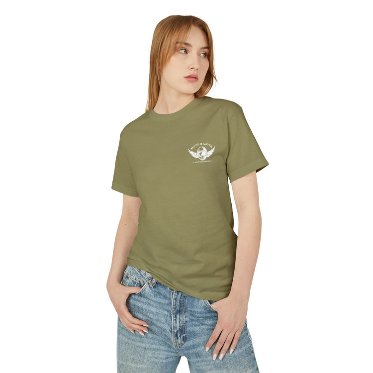 Moto & Latte Logo Unisex Tee