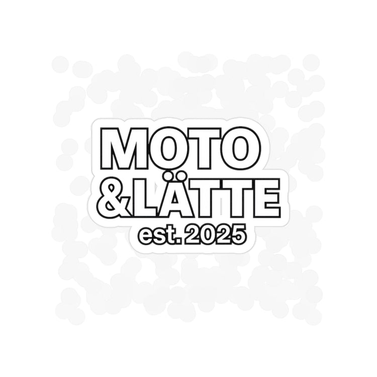 Die-Cut, Moto & Lätte  Die-Cut Outdoor Sticker