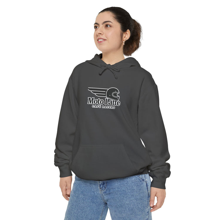 'Support Your Local Moto Café' Graphic Hoodie