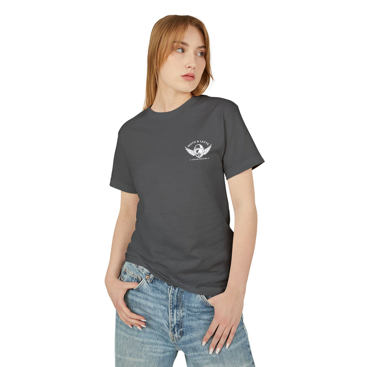 Moto & Latte Logo Unisex Tee