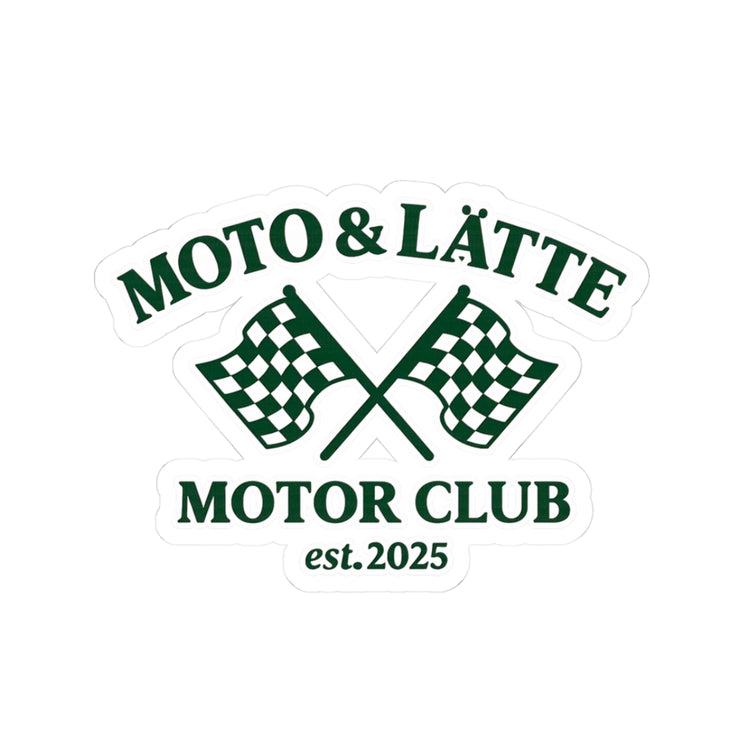 Moto & Lätté Motor Club Kiss-Cut Sticker