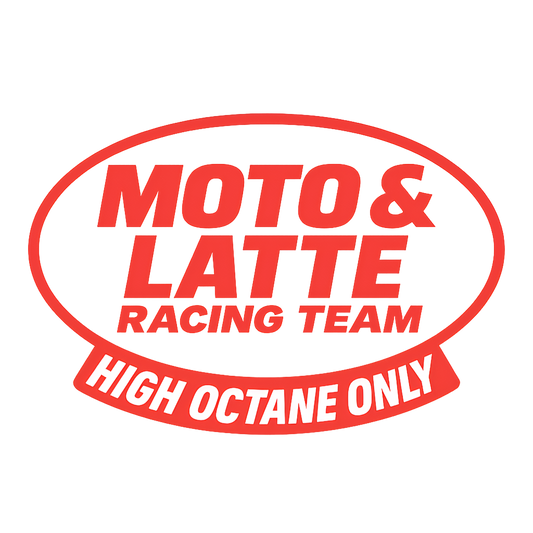Moto & Latte Racing Team Sticker 2.5"
