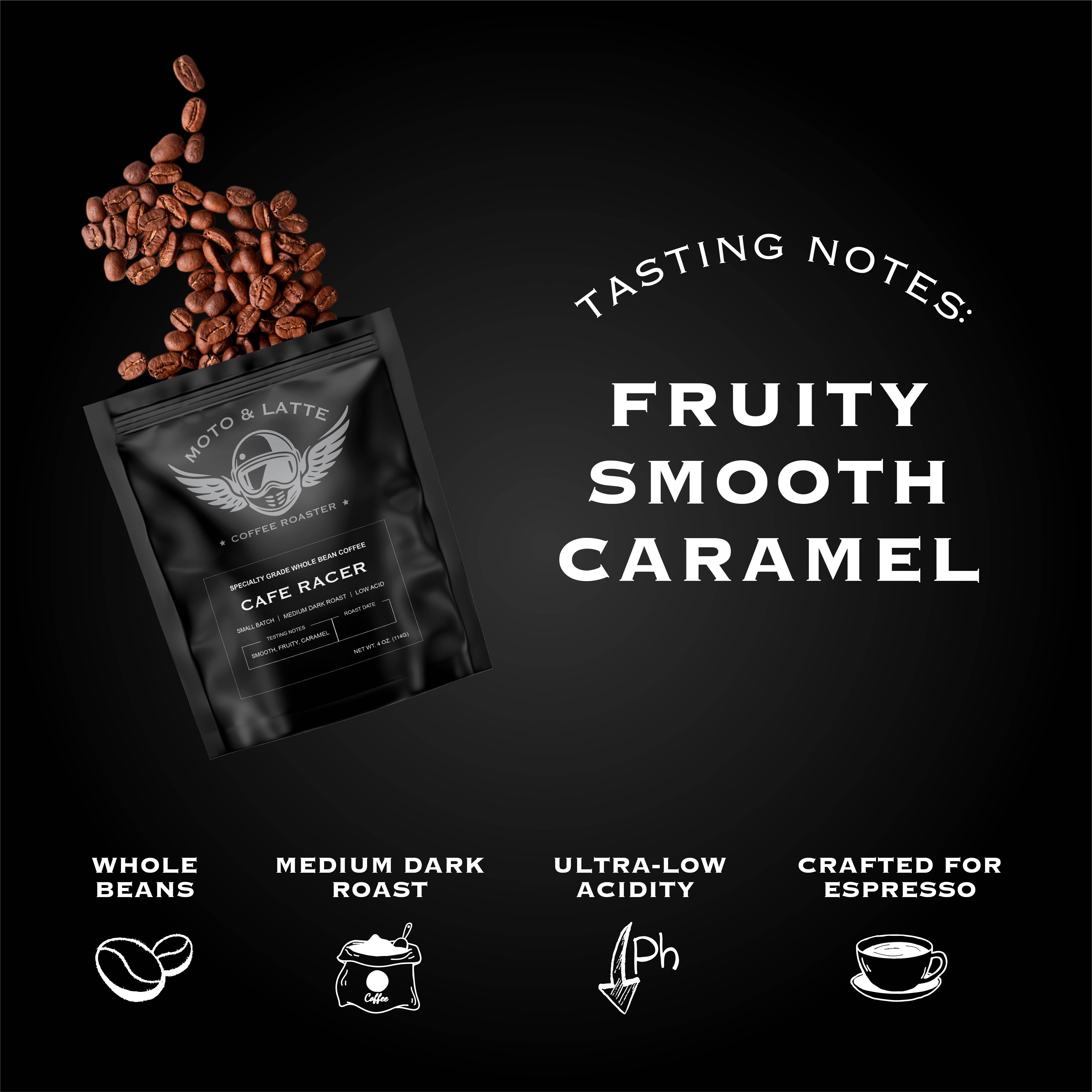 Café Racer – Whole Bean Excelsa Coffee (Medium-Dark Roast)