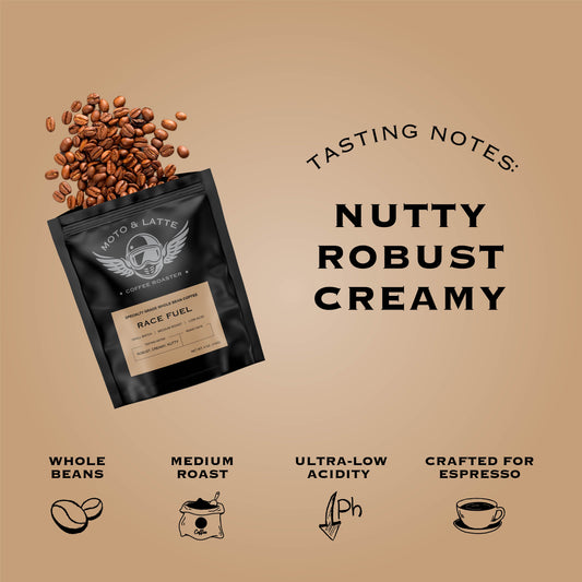 Race Fuel – Whole Bean Excelsa Coffee (Medium Roast)